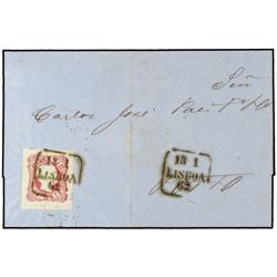 PORTUGAL LISBOA a OPORTO. 25 reis rosa