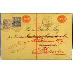 SWITZERLAND 5 c. + 5 c. red on yellow