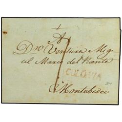 URUGUAY Envuelta circulada a MONTEVIDEO