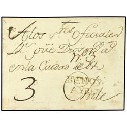 ZEPPELIN FRONTAL circulado a CHILE.