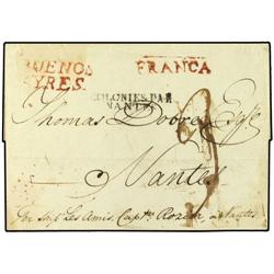 ARGENTINA Envuelta circulada a FRANCIA