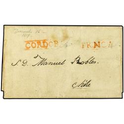 ARGENTINA CORDOBA a CHILE. Marcas CORDOBA 