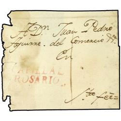 ARGENTINA FRONTAL circulado a STA. FEE