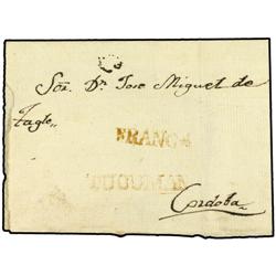 ARGENTINA Envuelta circulada a CORDOBA