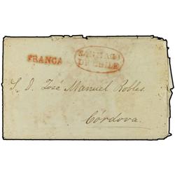 CHILE Dos cartas circuladas de SANTIAGO a CORDOBA