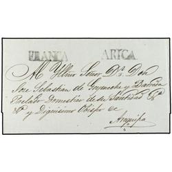 PERU 2 cartas circuladas de ARICA a AREQUIPA 