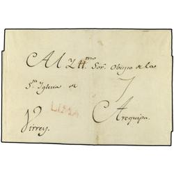PERU Envuelta enviada del Virrey del Peru