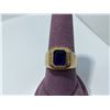 Image 1 : 14K YELLOW GOLD MENS RING WITH STONE