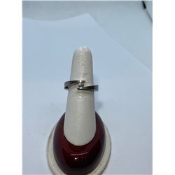 TITANIUM LADIES RING WITH DIAMOND