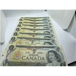 ASSORTED CANADIAN ONE DOLLAR BILLS