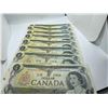 Image 1 : ASSORTED CANADIAN ONE DOLLAR BILLS