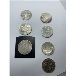 ASSSORTED DOLLAR COINS AND COLLECTOR COINS