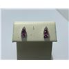 Image 1 : 14K WHITE GOLD SAPPHIRE AND MOISSANITE EARRINGS