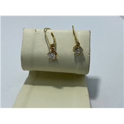 14K YELLOW GOLD MOISSANITE EARRINGS