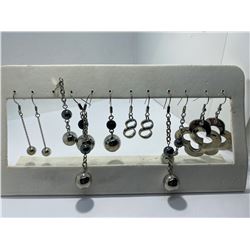 ASSORTED SILVER EARRINGS