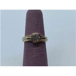 14K YELLOW GOLD WITH MOISSANITE RING