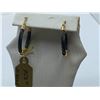 Image 1 : 14K YELLOW GOLD AND BLACK TITANIUM EARRINGS