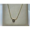 Image 1 : 14K YELLOW 17" NECKLACE WITH MOISSANITE PENDANT