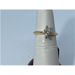 14K YELLOW GOLD MOISSANITE RING