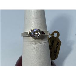 14K WHITE GOLD MOISSANITE RING