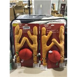 Winter Wonderland Reindeer Car Decoration Set Lot of 2