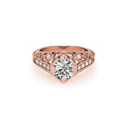 1.25 ctw Certified VS/SI Diamond Antique Ring 18K Rose Gold