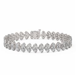 18.5 ctw Pear Diamond Designer Bracelet 18K White Gold