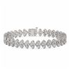 Image 1 : 18.5 ctw Pear Diamond Designer Bracelet 18K White Gold