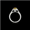 Image 2 : 1.33 ctw Certified SI/I Fancy Intense Yellow Diamond Ring 10K White Gold