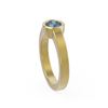 Image 2 : .50 ctw Intense Blue Diamond Ring 18K Yellow Gold