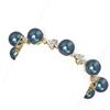 Image 2 : 8.12 ctw Diamond and Pearl Bracelet 18K Yellow Gold