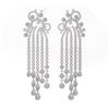 Image 2 : 18.26 ctw Diamond Designer Earrings 18K White Gold
