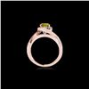 Image 2 : 1.15 ctw Certified SI/I Fancy Intense Yellow Diamond Ring 10K Rose Gold