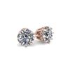 Image 1 : 1.53 ctw VS/SI Diamond Stud Earrings 18K Rose Gold