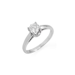 0.80 ctw Certified VS/SI Diamond Solitaire Ring 14K White Gold