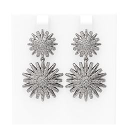 2.56 ctw Diamond Earrings 18K White Gold