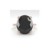 Image 1 : 9.0 ctw Oval Black Diamond Engagement Designer Ring 14K Rose Gold