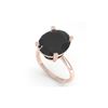 Image 2 : 9.0 ctw Oval Black Diamond Engagement Designer Ring 14K Rose Gold