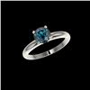 Image 2 : 1.27 ctw Certified Intense Blue Diamond Engagement Ring 10K White Gold