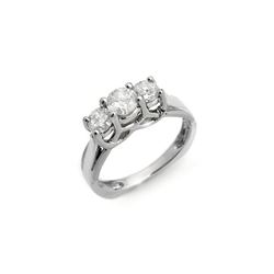 1.35 ctw Certified VS/SI Diamond Ring 14K White Gold