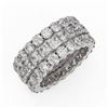 Image 1 : 11.18 ctw Princess Cut Diamond Eternity Ring 18K White Gold