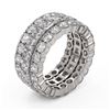 Image 2 : 11.18 ctw Princess Cut Diamond Eternity Ring 18K White Gold