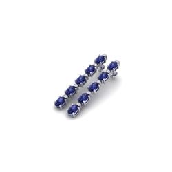 10.36 ctw Tanzanite & VS/SI Certified Diamond Earrings 10K White Gold