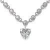 Image 2 : 13 ctw Heart Diamond Designer Necklace 18K White Gold
