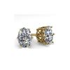 Image 1 : 1.0 ctw VS/SI Oval Diamond Stud Earrings 18K Yellow Gold