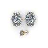 Image 2 : 1.0 ctw VS/SI Oval Diamond Stud Earrings 18K Yellow Gold