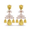 Image 1 : 10.41 ctw Canary Citrine & VS Diamond Earrings 18K Rose Gold