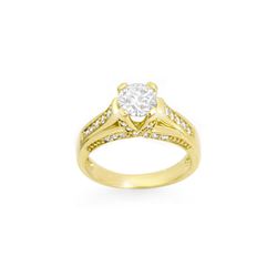 1.25 ctw Certified VS/SI Diamond Ring 14K Yellow Gold