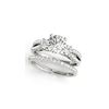 Image 1 : 1.46 ctw VS/SI Diamond 3 Stone 2pc Wedding Set 14K White Gold