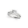 Image 2 : 1.46 ctw VS/SI Diamond 3 Stone 2pc Wedding Set 14K White Gold
